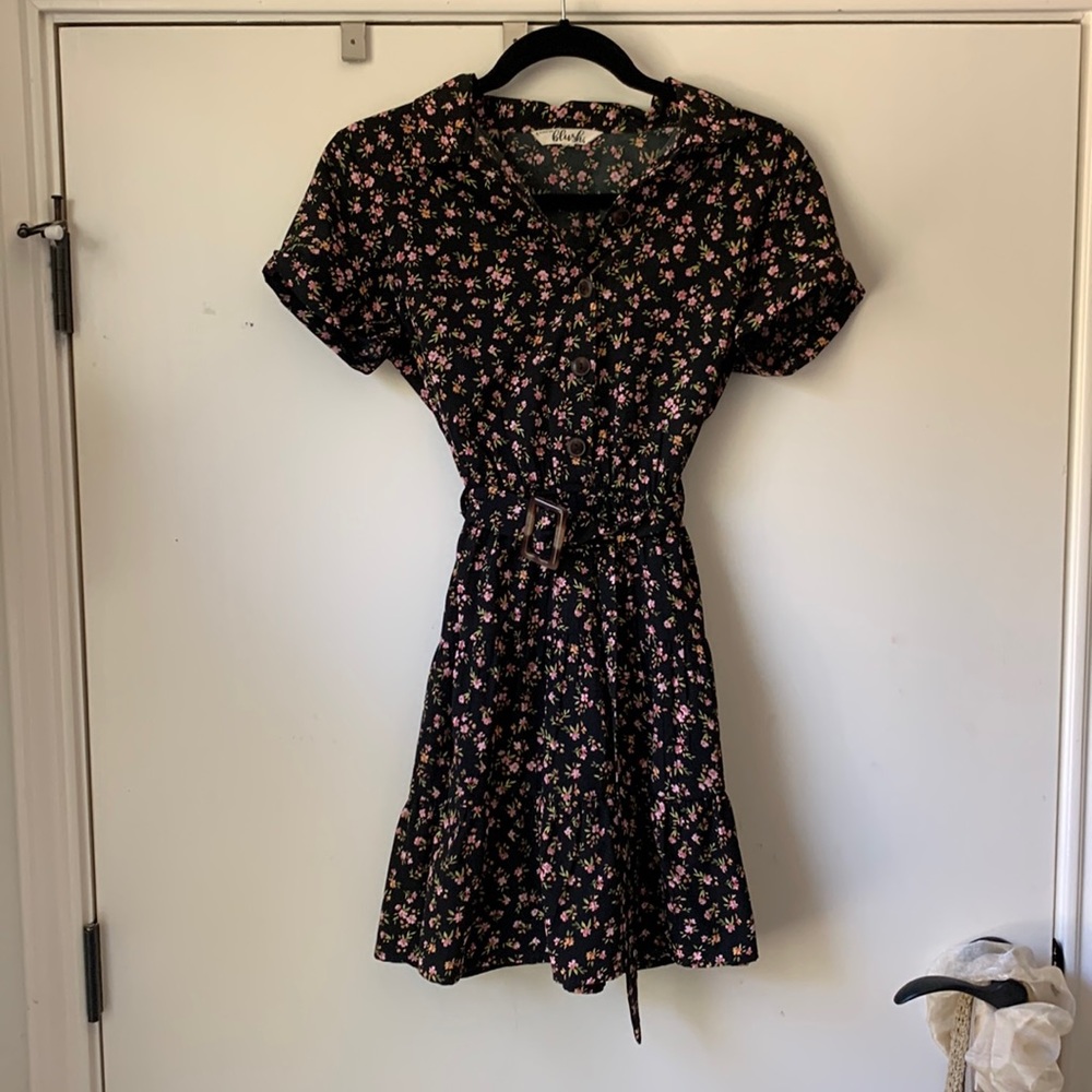 Floral Tiered Mini Dress
